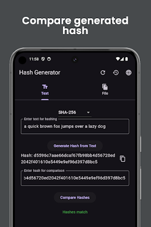 Hash Generator - SHA MD5 Hash Screenshot 3