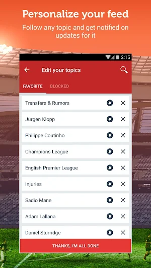 Sportfusion - Unofficial News for Liverpool Screenshot 1