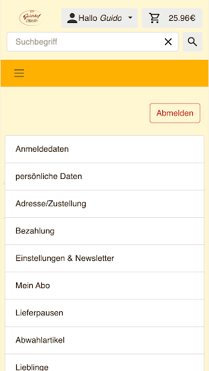 Guidohof Online Shop Screenshot 3