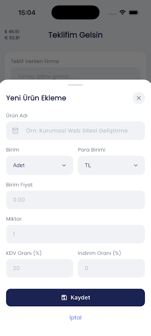 Teklifim Gelsin / Get My Quote Screenshot 1