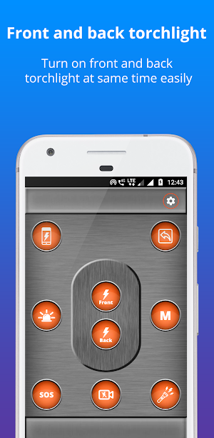 Bright Torch light – Front and back flashlight app Screenshot 1