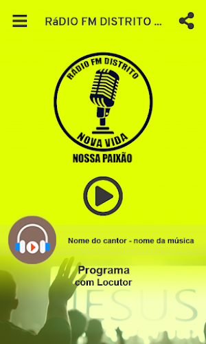 Rádio FM Distrito Nova Vida Screenshot 1