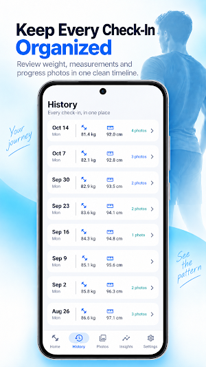 Weight & Measurements Tracker Screenshot 2