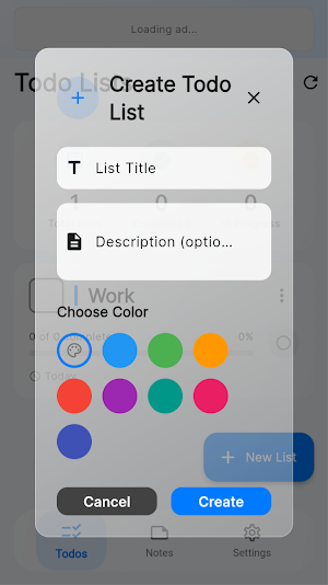 Notes and Todos Screenshot 1
