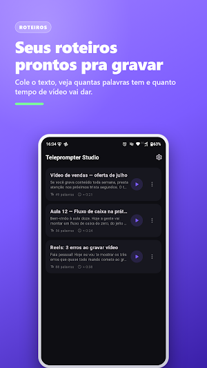 Teleprompter Studio: Vídeo Screenshot 0