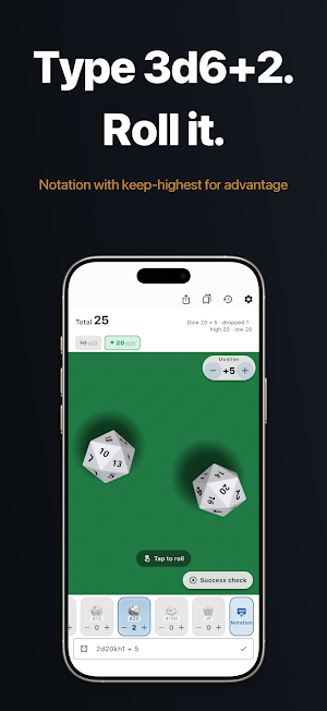 Dice Rune – 3D RPG Dice Roller Screenshot 1