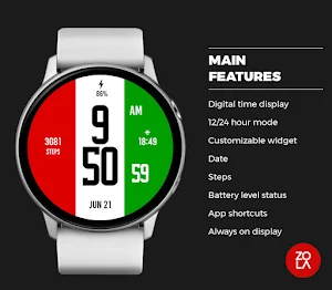 Red White Green Watch Face Screenshot 1