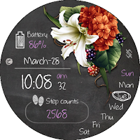 BFF43- Blackboard Art Lilies
