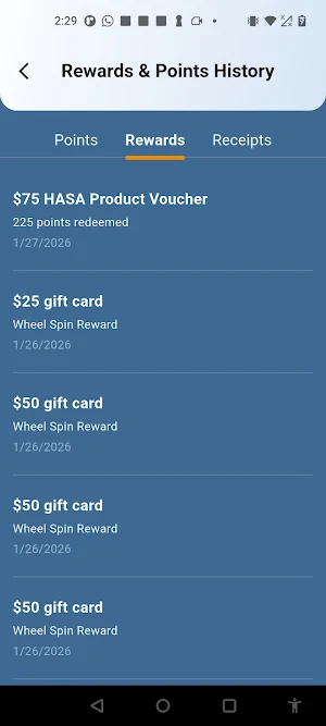 HASA Pro Rewards Screenshot 0