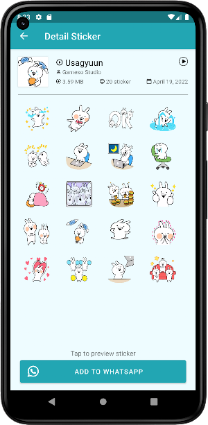 Usagyuuun Animated WASticker Screenshot 2
