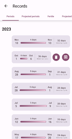 Period Tracker Screenshot 3