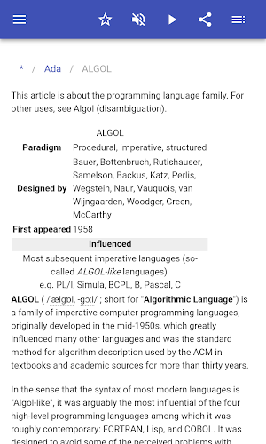 Programming languages Screenshot 2