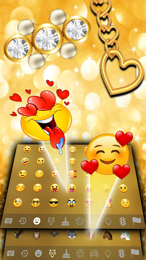 Gold Keyboard Theme Screenshot 2