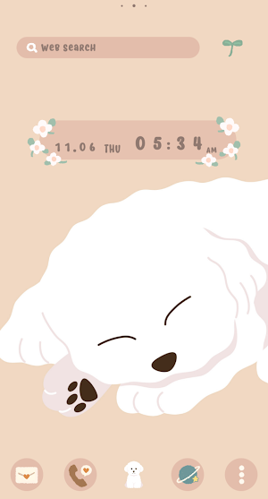 Fluffy Bichon Frisé Theme Screenshot 1