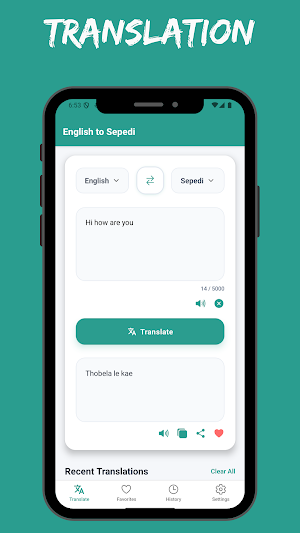 English to Sepedi Translator Screenshot 0