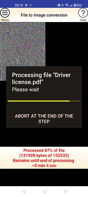 File encryption in image &back Screenshot 1