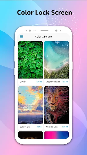 Color Lock Screen - Live Lock Screen Screenshot 2