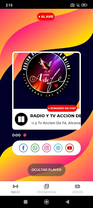 Radio y Tv Accion De Fe Screenshot 1