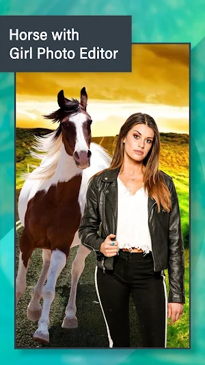 Horse with Girl Photo Editor Screenshot 0