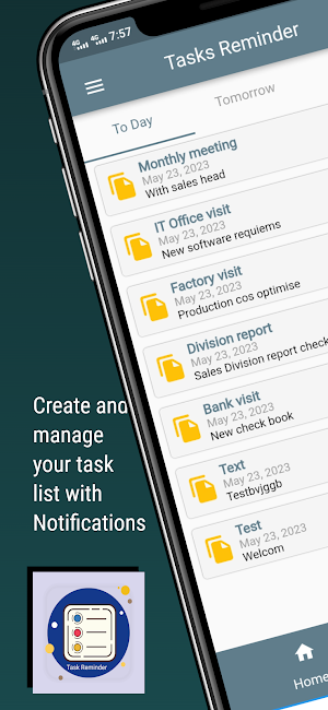 Task Reminder and Daily Notes Screenshot 0