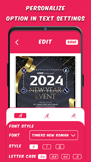 New Year Party Invitation Card Screenshot 2