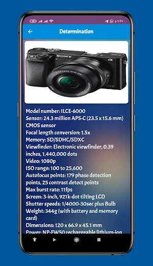 Sony a6000 camera guide Screenshot 1