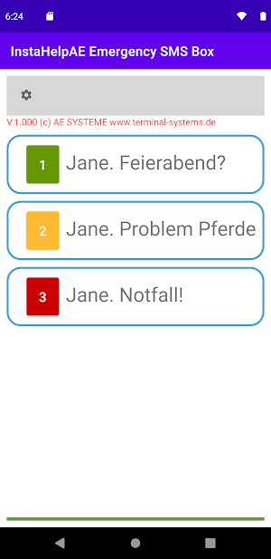 InstaHelpAE Emergency SMS Box Screenshot 0