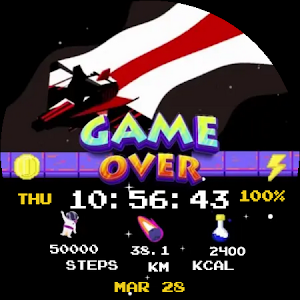 Arcade Sky Animated Watch Face Screenshot 2