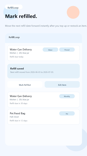 RefillLoop Screenshot 1
