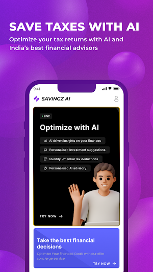 Savingz: AI Tax and Investment Screenshot 0