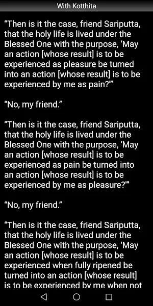 With Kotthita Sutta - Buddhism Screenshot 2