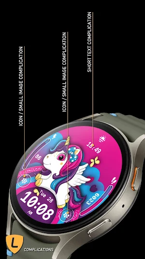 Unicorn Animated Watch 093 Screenshot 3