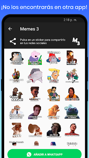 Memepedia sin internet - Stickers de memes para WA Screenshot 2