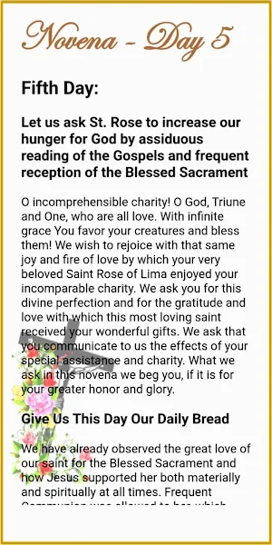 Saint Rose of Lima Devotion Screenshot 2