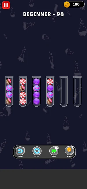 Candy Sort Puzzle: Color Tubes Screenshot 1