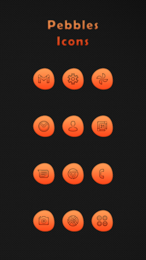 Pebbles Orange Icons Screenshot 0