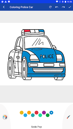 Police car coloring book Screenshot 0