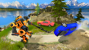 Police Robot Transform Car War Screenshot 0