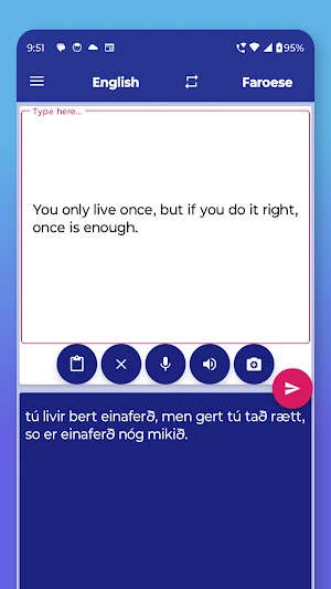 Faroese English Translator Screenshot 2