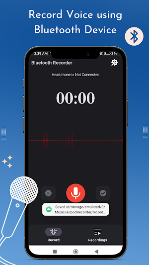 Bluetooth & headphone Recorder Screenshot 1