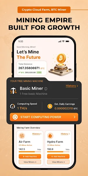 Crypto Cloud Farm, BTC Miner Screenshot 1