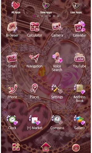 Leopard Hearts Wallpaper Theme Screenshot 2