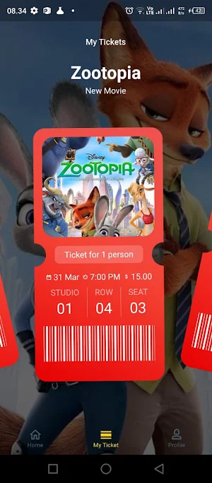 Cinema Ticket Screenshot 1