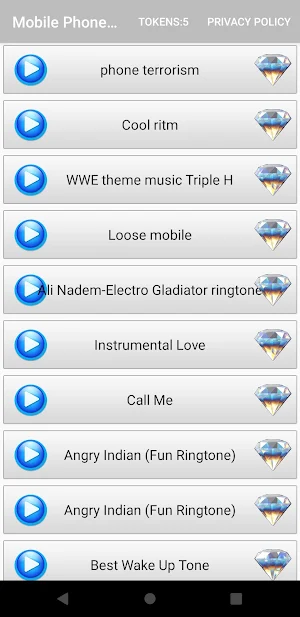 Mobile Phone Ringtones Screenshot 1