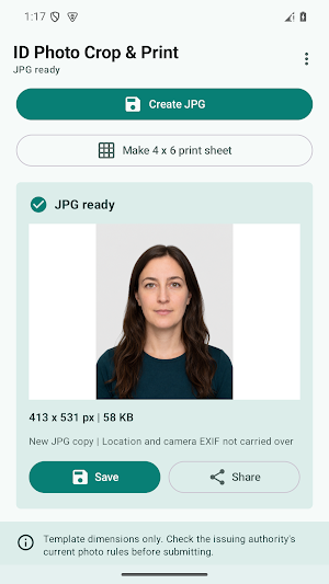 ID Photo Crop & Print Screenshot 2