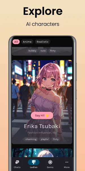 BetterGF: AI Girlfriend, Chat Screenshot 1