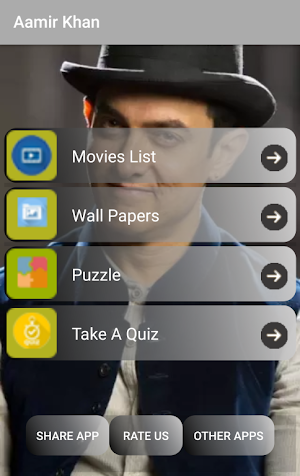 Aamir Khan - Movies list,puzzle,wallpapers Screenshot 0