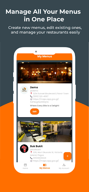 Online Menu Creator Screenshot 3