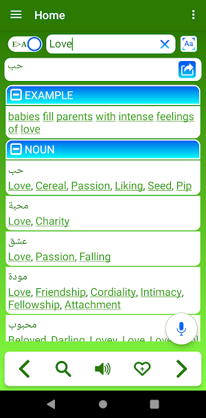 English Arabic Offline Diction Screenshot 2