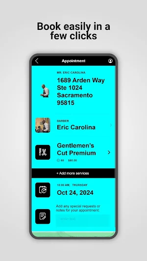 Professional Barber Booking Screenshot 2